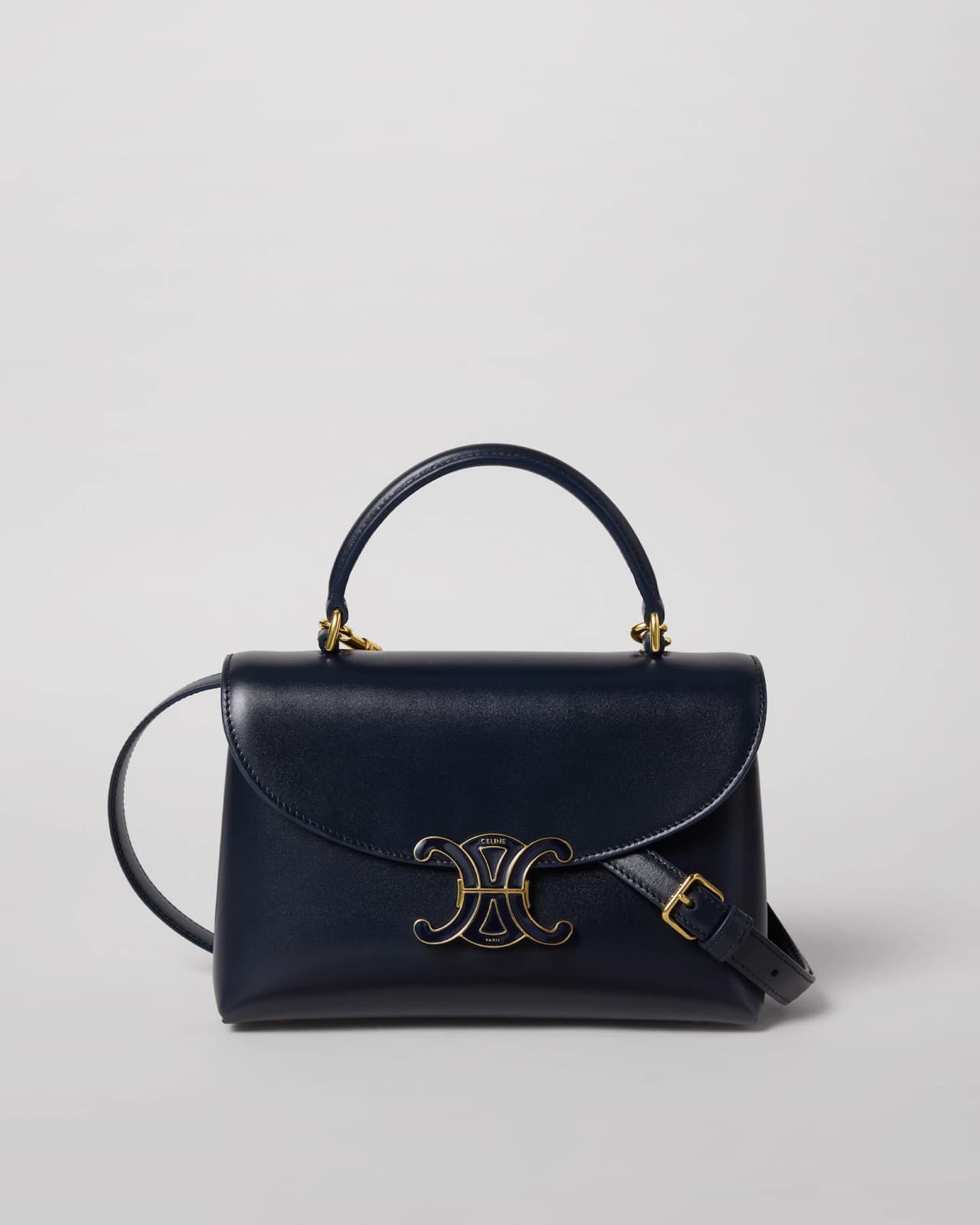 CÉLINE SAC NINO TEEN VEAU LISSE SATINÉ AVEC FERMOIR ÉMAILLÉ