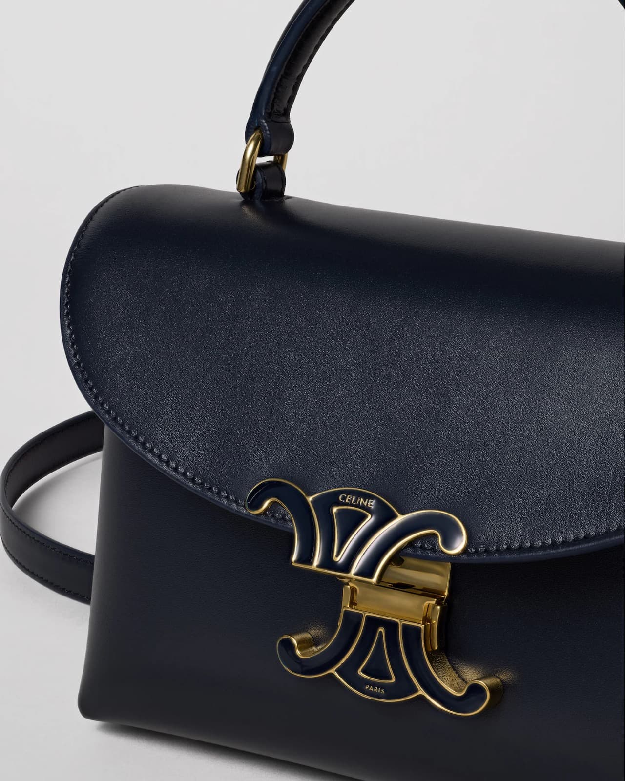 CÉLINE SAC NINO TEEN VEAU LISSE SATINÉ AVEC FERMOIR ÉMAILLÉ — vue 6