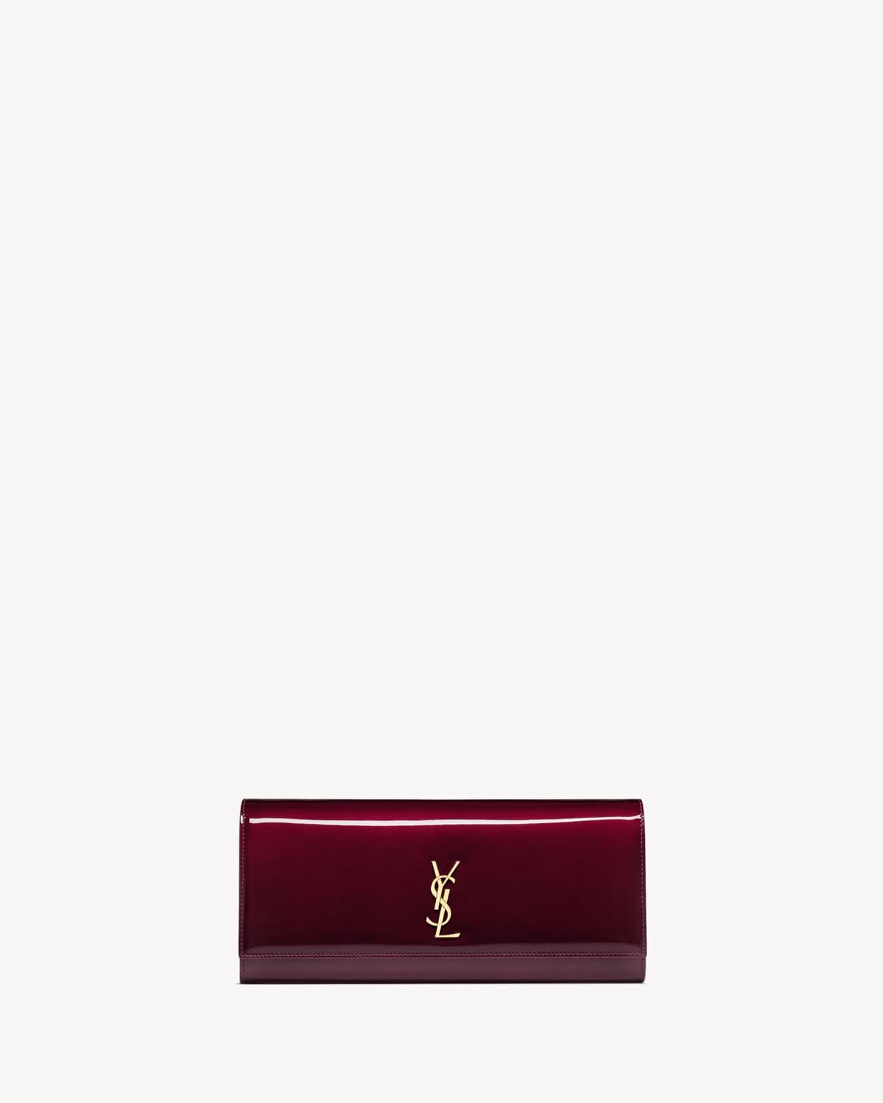 YVES SAINT LAURENT KATE CLUTCH EN CUIR VERNI — vue 2