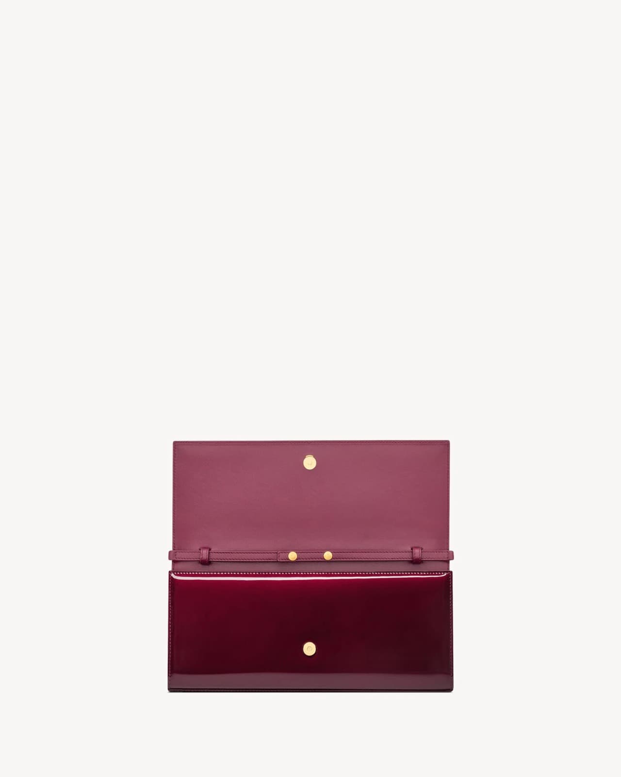 YVES SAINT LAURENT KATE CLUTCH EN CUIR VERNI — vue 5