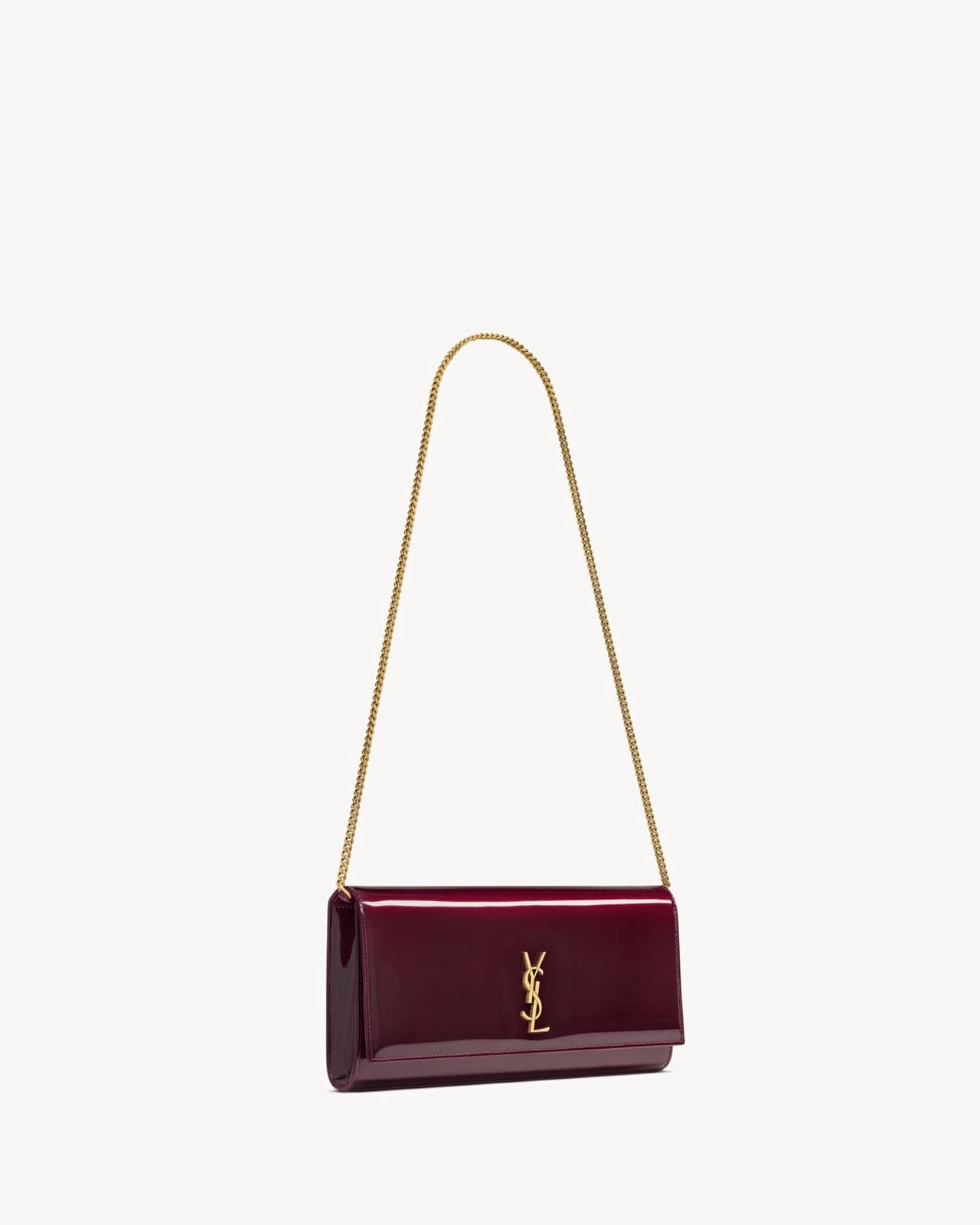 YVES SAINT LAURENT KATE CLUTCH EN CUIR VERNI — vue 6