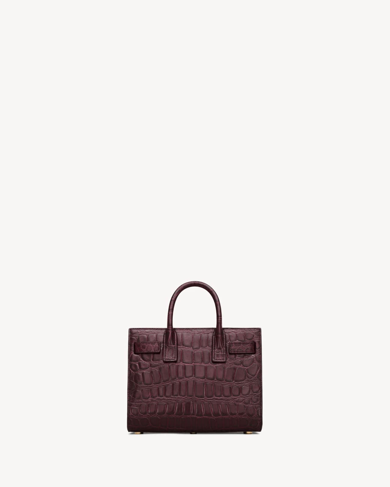 YVES SAINT LAURENT SAC DE JOUR EN CUIR GAUFRÉ CROCODILE - NANO — vue 2