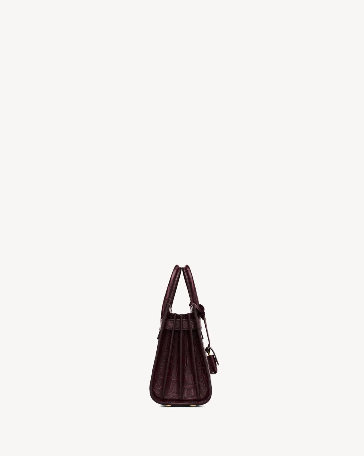 YVES SAINT LAURENT SAC DE JOUR EN CUIR GAUFRÉ CROCODILE - NANO — vue 3