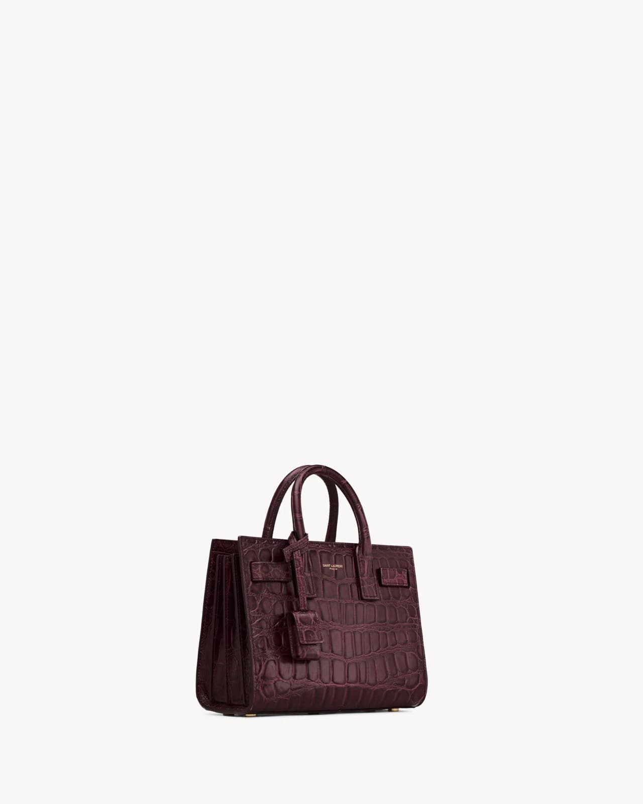 YVES SAINT LAURENT SAC DE JOUR EN CUIR GAUFRÉ CROCODILE - NANO — vue 5