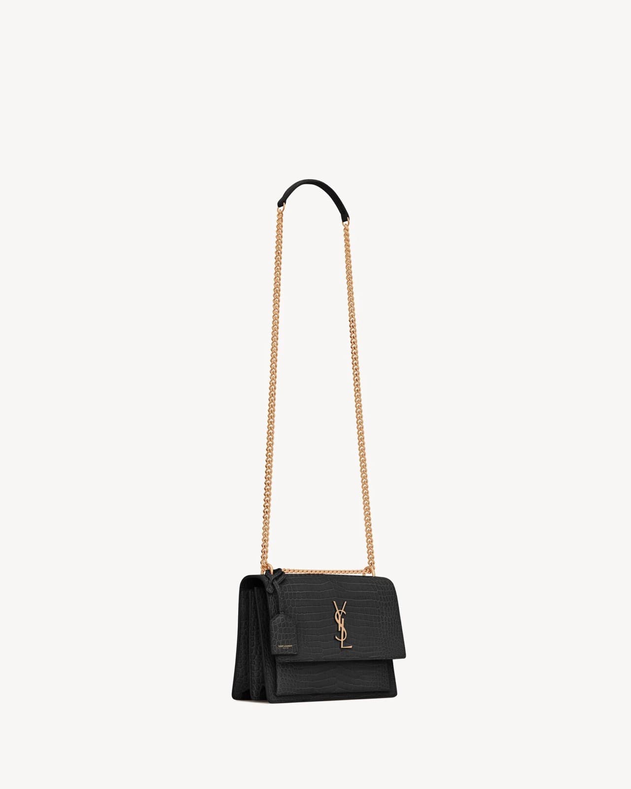 YVES SAINT LAURENT SUNSET MOYEN EN CUIR GAUFRÉ CROCODILE — vue 5