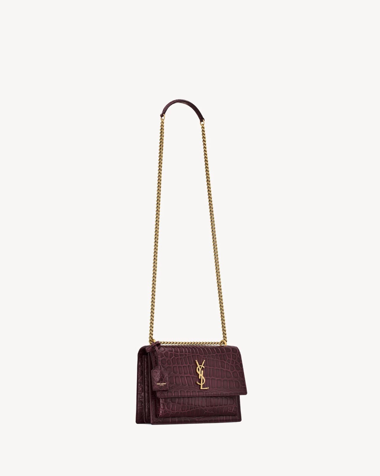 YVES SAINT LAURENT SUNSET MOYEN EN CUIR GAUFRÉ CROCODILE — vue 4