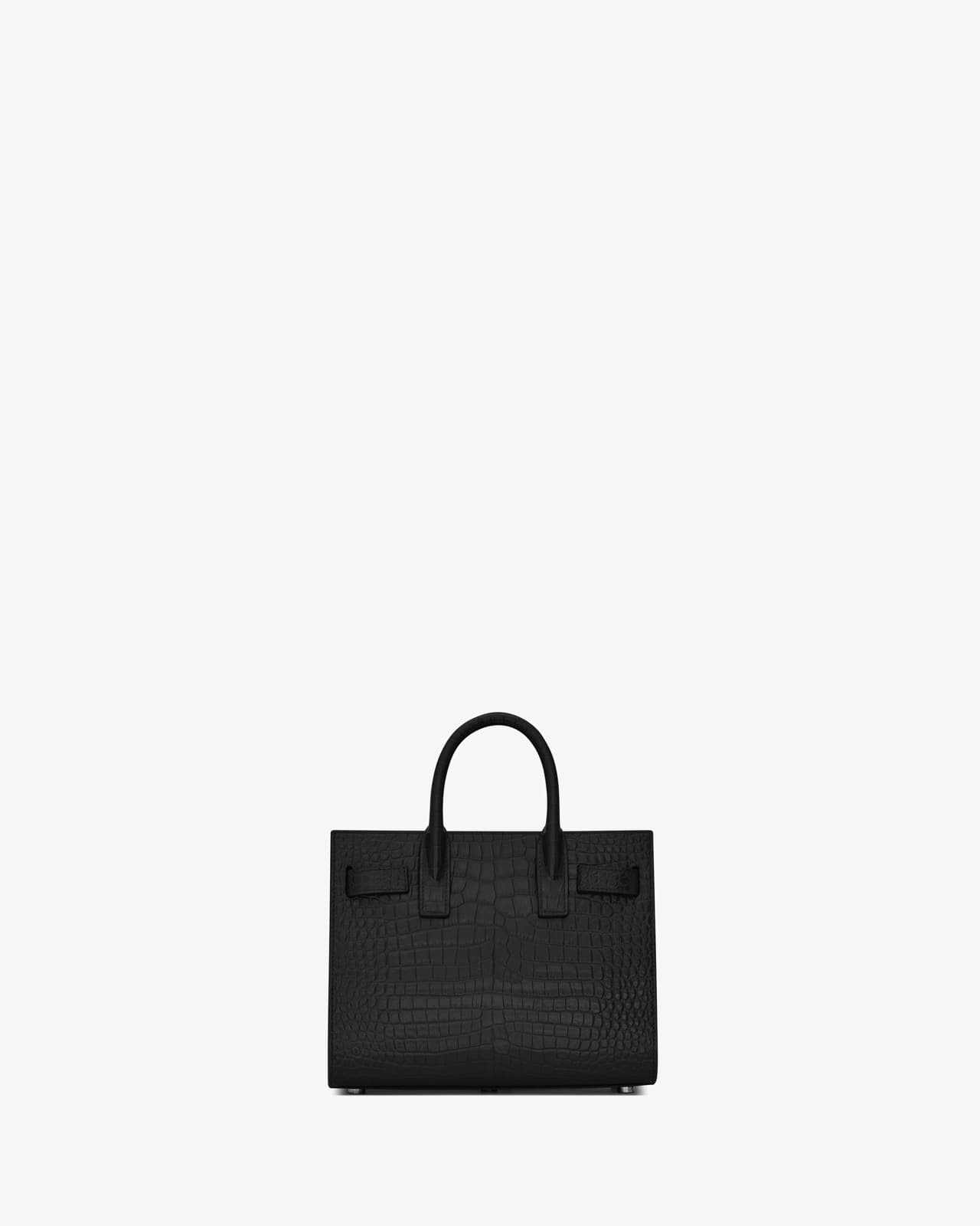 YVES SAINT LAURENT SAC DE JOUR EN CUIR GAUFRÉ CROCODILE - NANO — vue 2