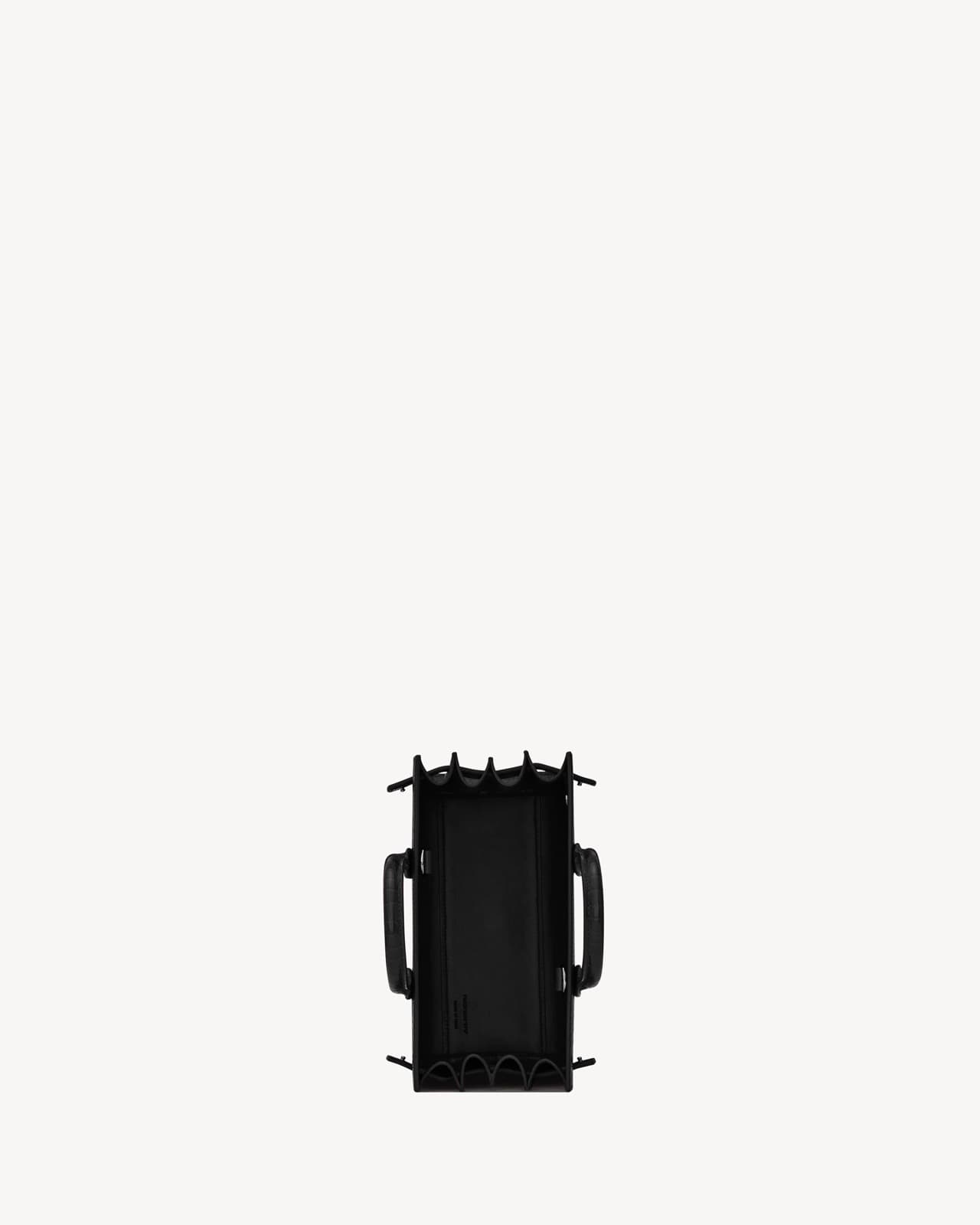YVES SAINT LAURENT SAC DE JOUR EN CUIR GAUFRÉ CROCODILE - NANO — vue 4