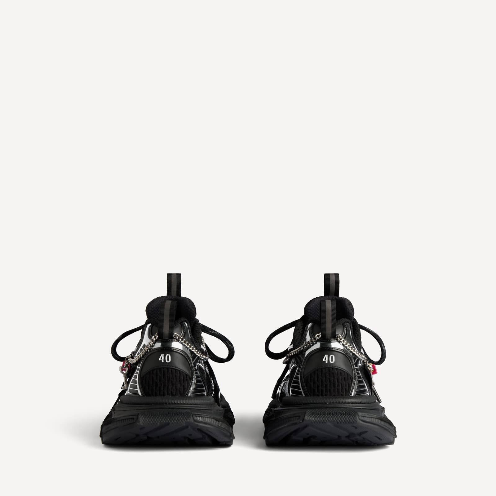 BALANCIAGA SNEAKER 3XL AVEC CHARMS EN NOIR/ARGENT — vue 3