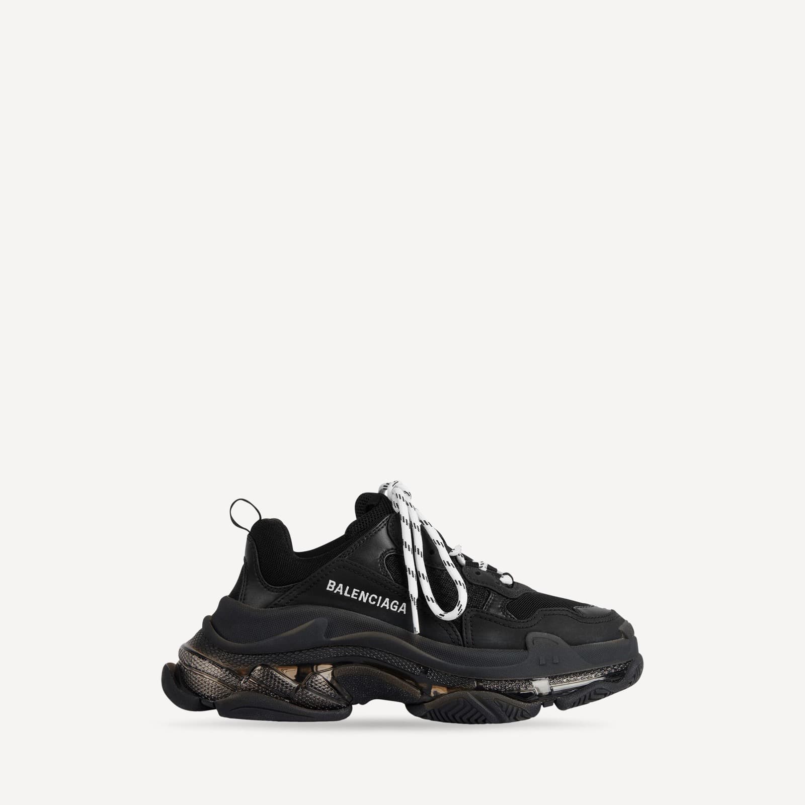 BALANCIAGA SNEAKER TRIPLE S CLEAR SOLE EN NOIR