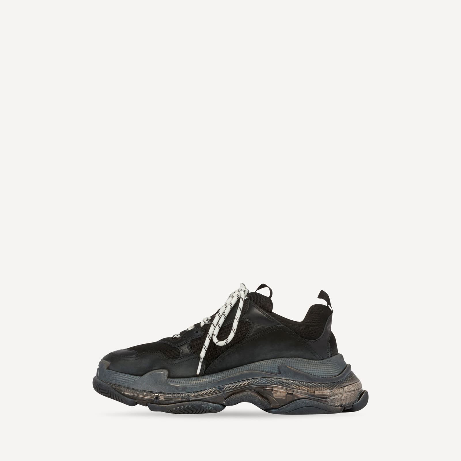 BALANCIAGA SNEAKER TRIPLE S CLEAR SOLE EN NOIR — vue 3