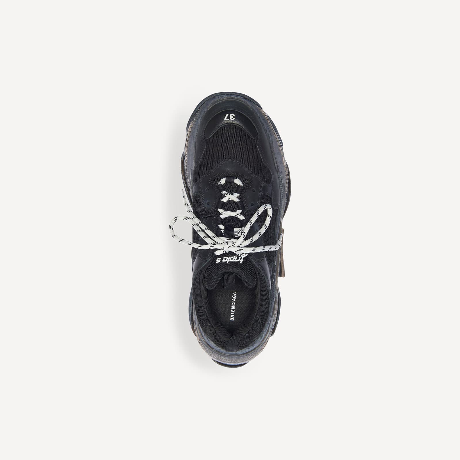 BALANCIAGA SNEAKER TRIPLE S CLEAR SOLE EN NOIR — vue 5