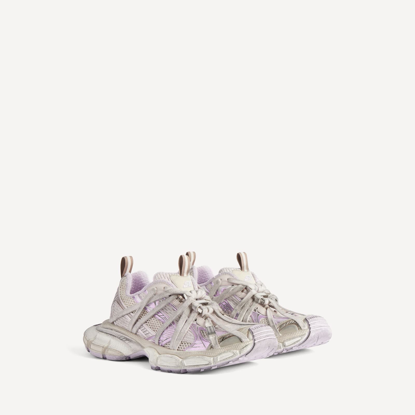 BALANCIAGA SNEAKER 3XL EXTREME LACES B EN BEIGE/MARRON/LILAS — vue 2