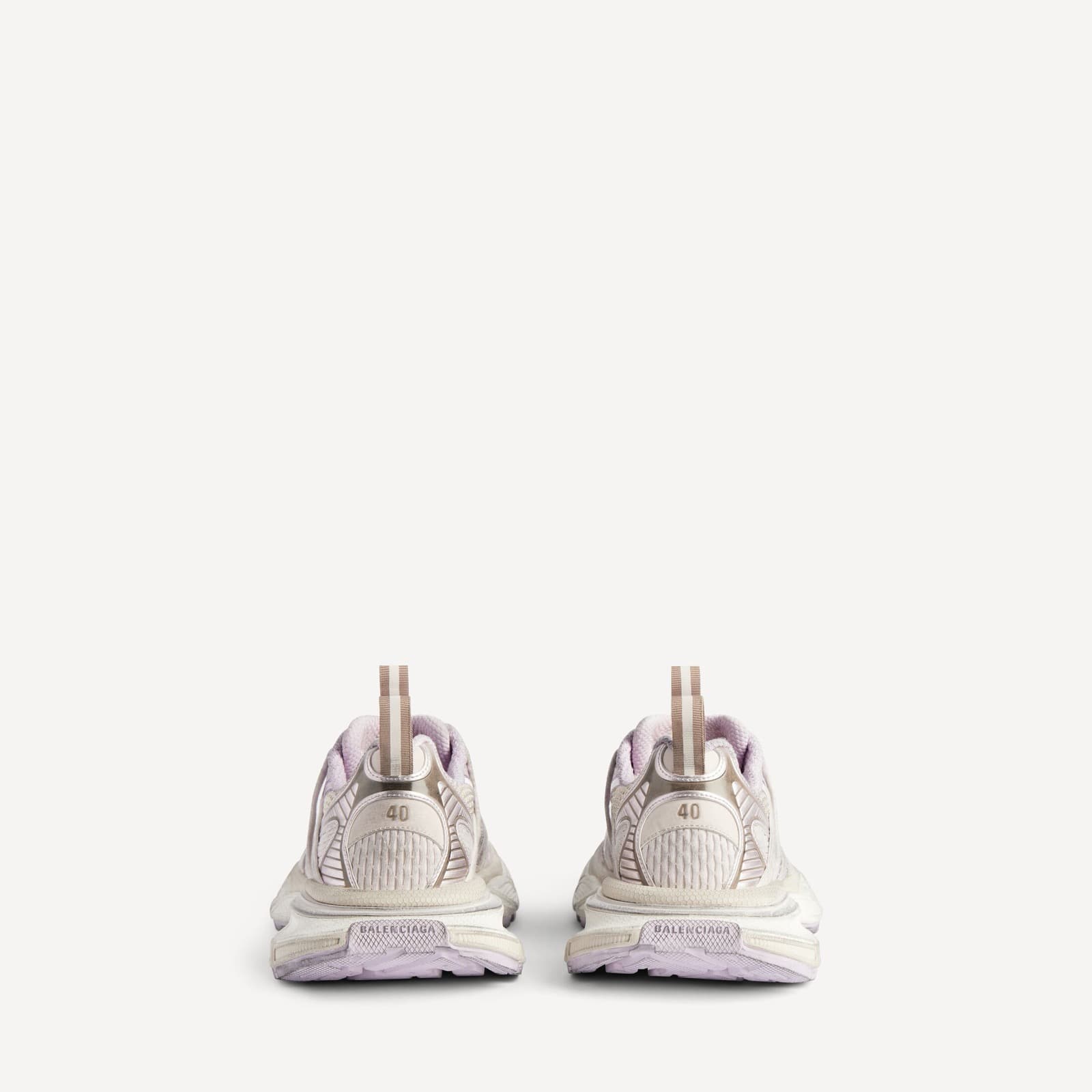 BALANCIAGA SNEAKER 3XL EXTREME LACES B EN BEIGE/MARRON/LILAS — vue 3