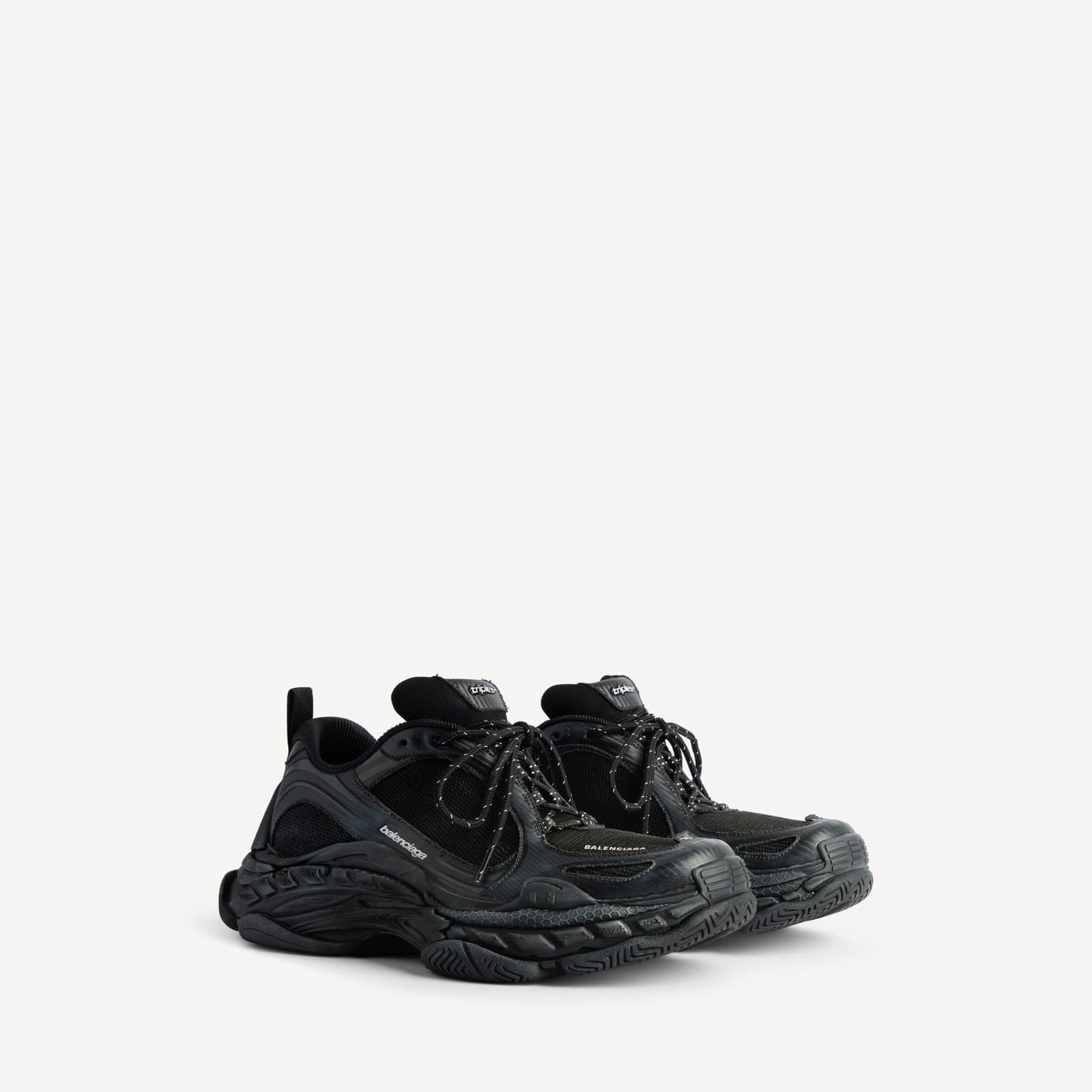 BALANCIAGA SNEAKER TRIPLE S.2 EN NOIR/GRIS FONCÉ — vue 2