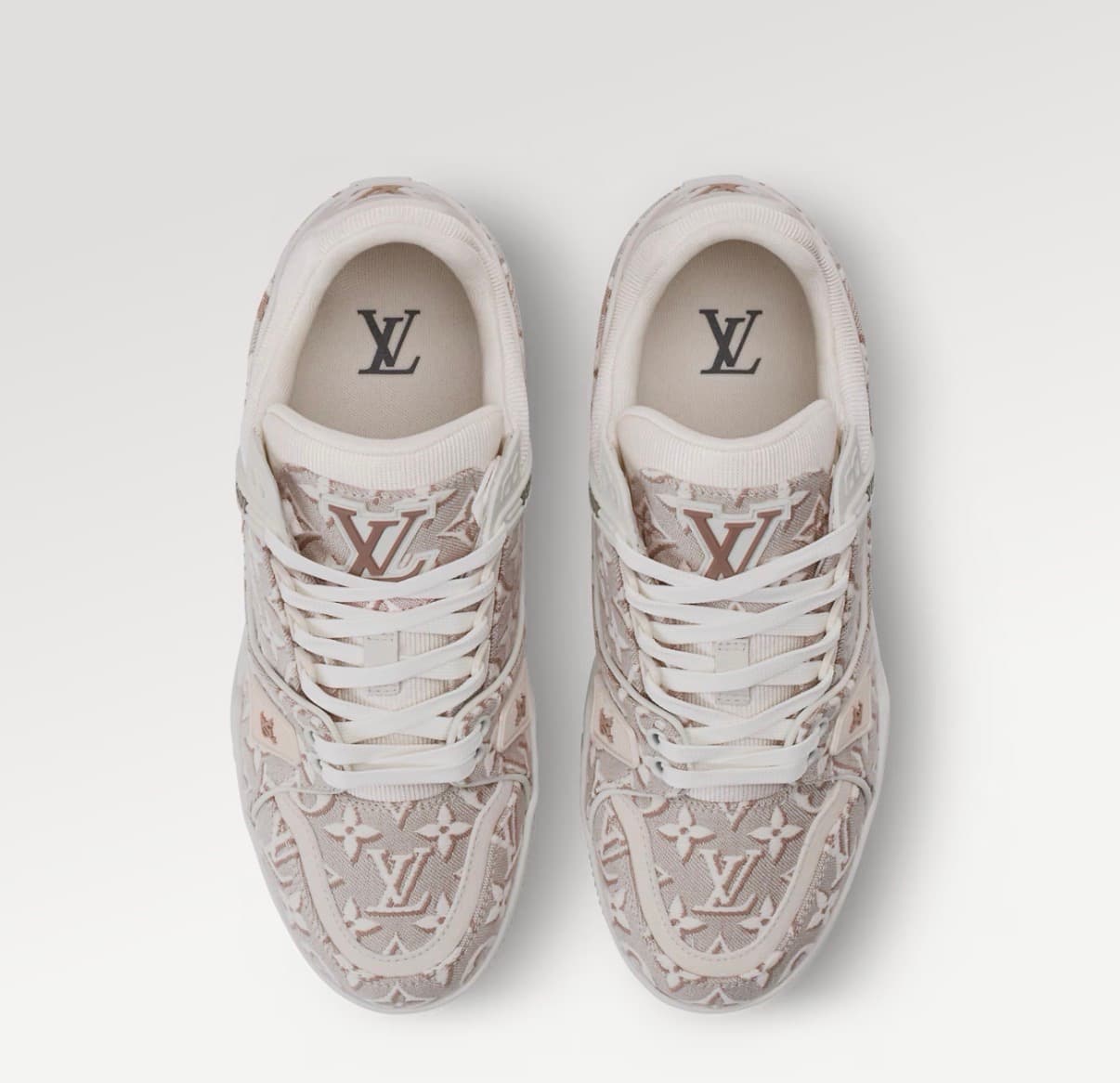 Louis Vuitton Sneaker LV Trainer Couleur Beige — vue 3