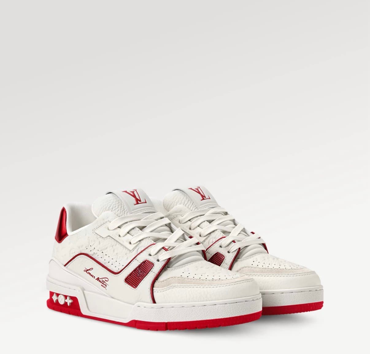Louis Vuitton Sneaker LV Trainer Couleur Rouge — vue 2