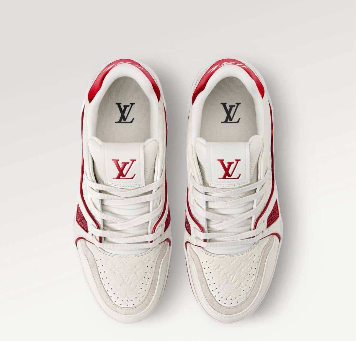 Louis Vuitton Sneaker LV Trainer Couleur Rouge — vue 3