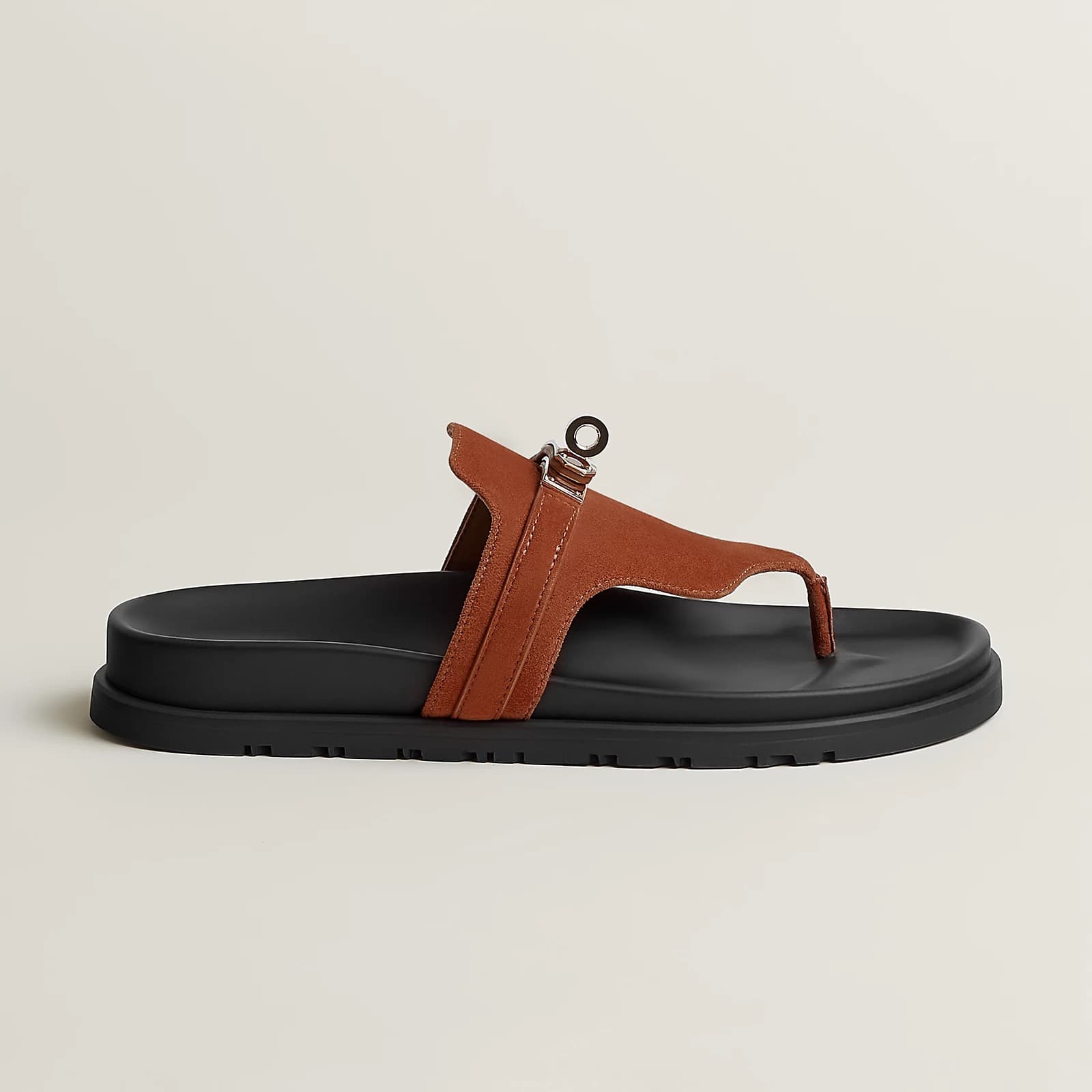 Hermes Sandale Empire Couleur Brun Amourette