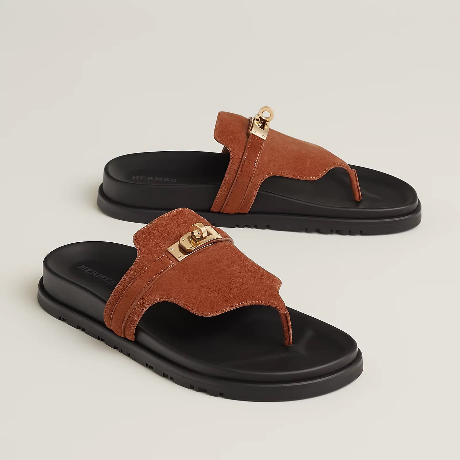 Hermes Sandale Empire Couleur Brun Amourette — vue 2
