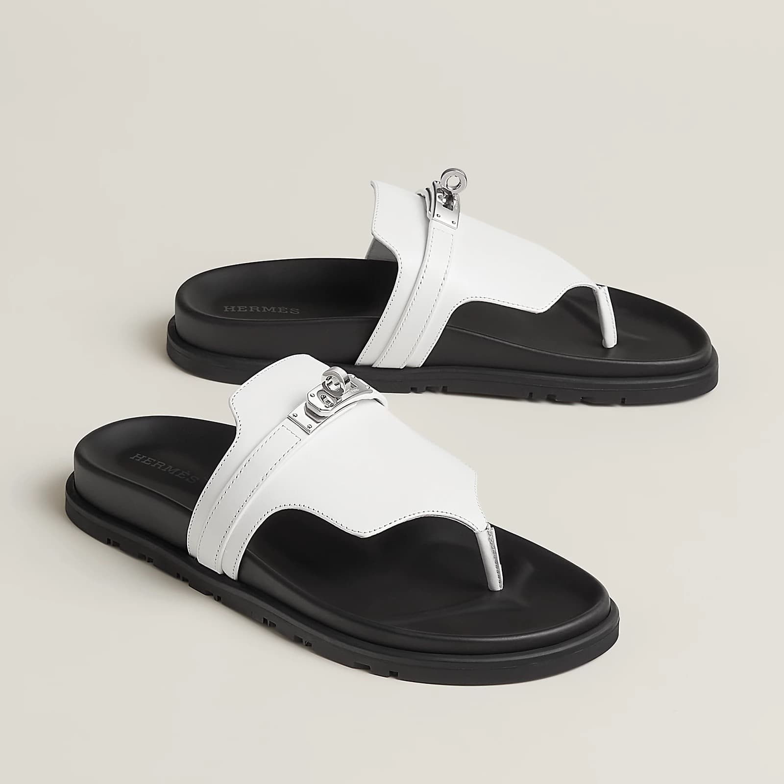 Hermes Sandale Empire Couleur Blanc — vue 2
