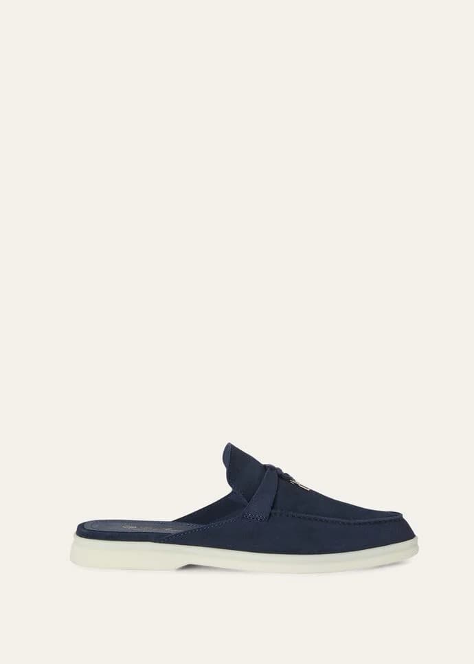 Loro Piana Mule Charms Walk Couleur Argo Blue Melange