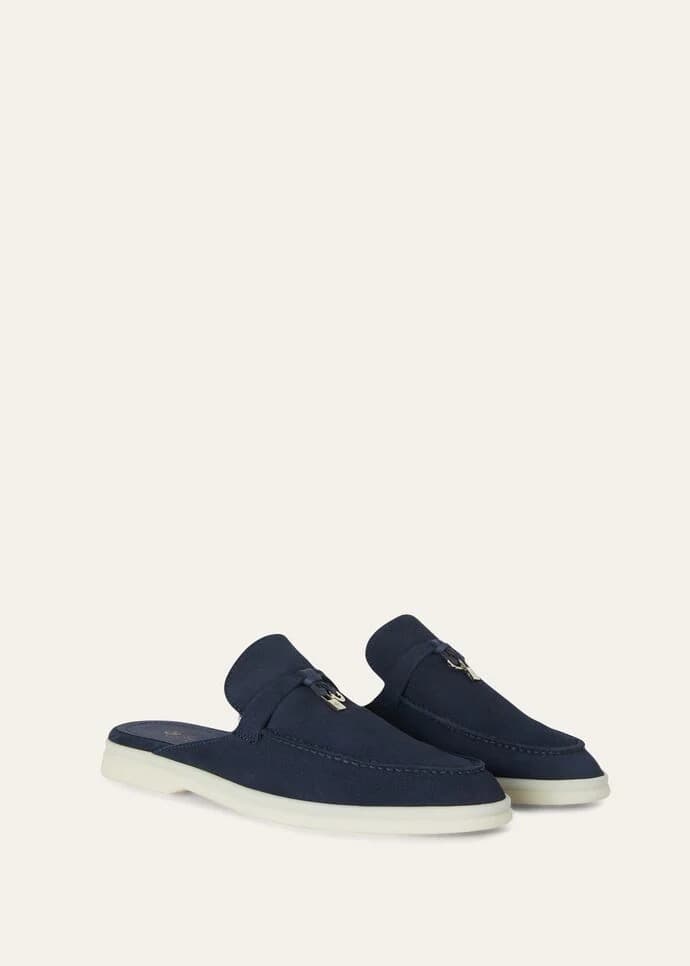 Loro Piana Mule Charms Walk Couleur Argo Blue Melange — vue 3