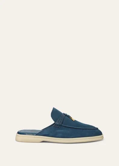 Loro Piana Mule Charms Walk Couleur Cœur d'océan
