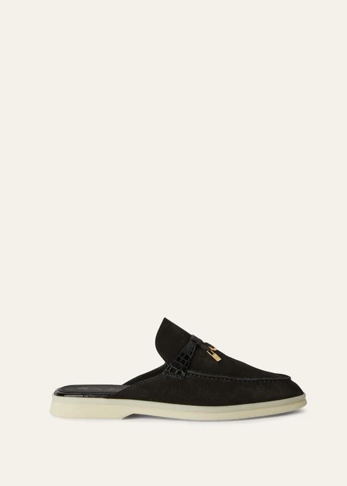 Loro Piana Mule Charms Walk Couleur Noir