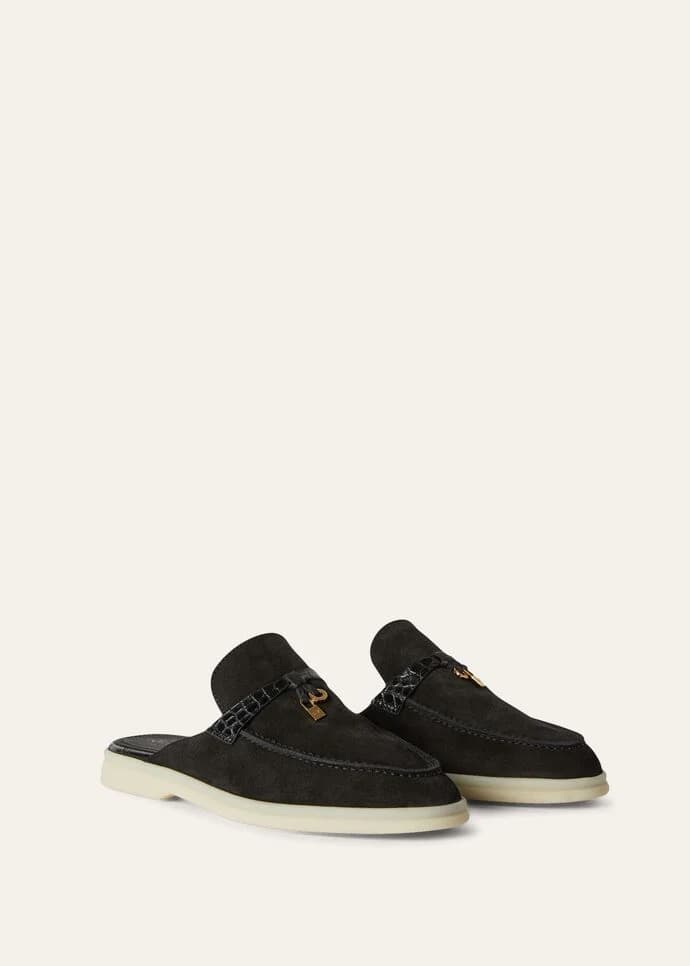 Loro Piana Mule Charms Walk Couleur Noir — vue 3