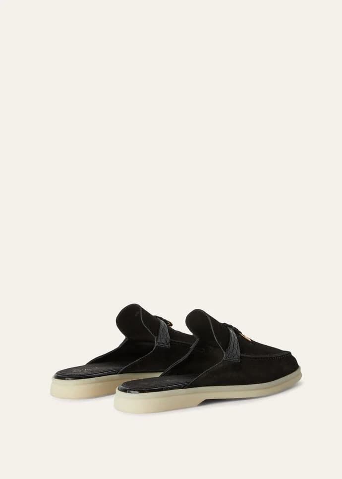 Loro Piana Mule Charms Walk Couleur Noir — vue 2