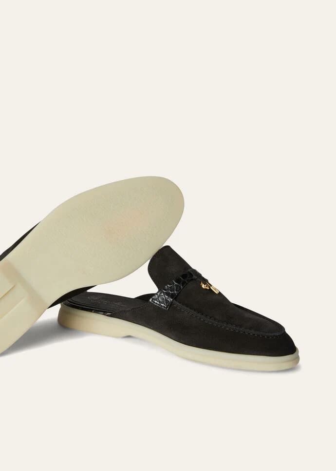Loro Piana Mule Charms Walk Couleur Noir — vue 4