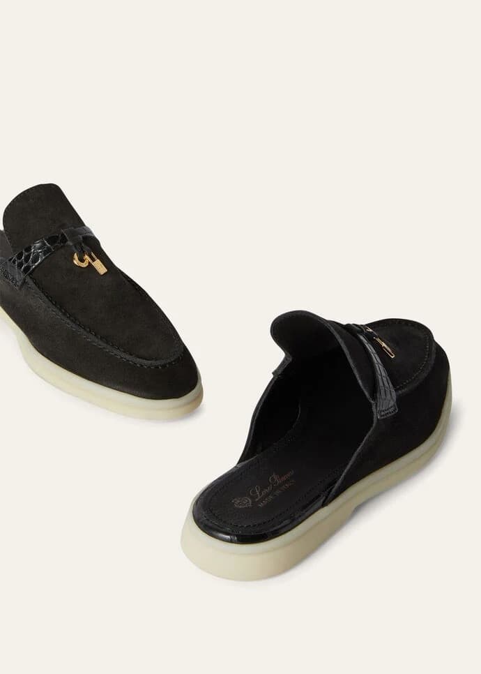 Loro Piana Mule Charms Walk Couleur Noir — vue 6