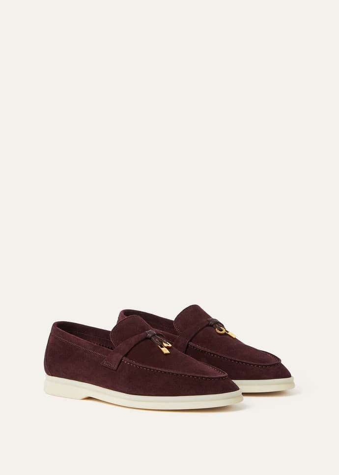 Loro Piana Mocassin Couleur Rôti foncé — vue 2
