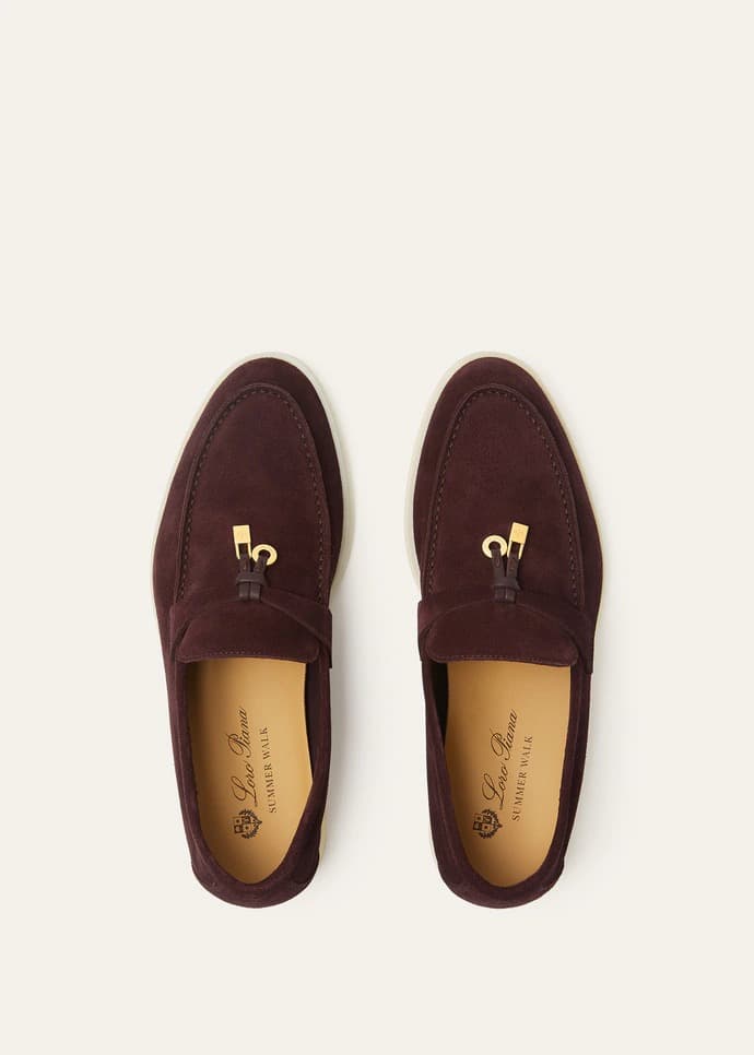 Loro Piana Mocassin Couleur Rôti foncé — vue 5