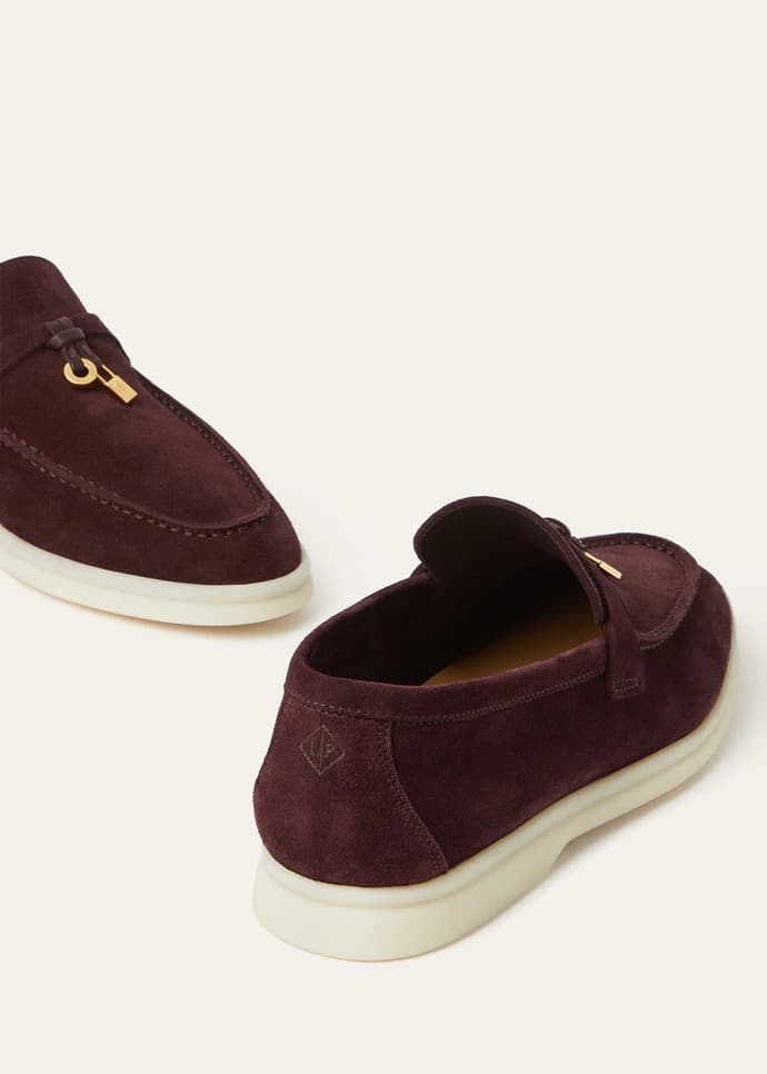 Loro Piana Mocassin Couleur Rôti foncé — vue 6