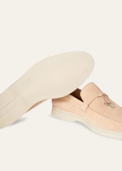Loro Piana Mocassin Couleur Sable Rose — vue 4