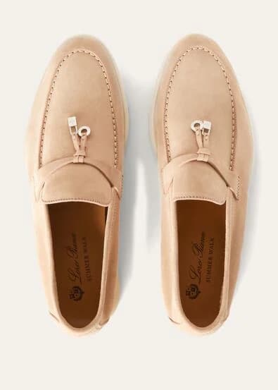 Loro Piana Mocassin Couleur Sable Rose — vue 5