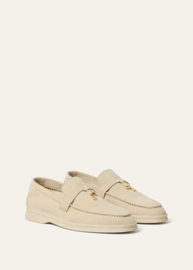 Loro Piana Mocassin Couleur Bébé Cachemire — vue 2