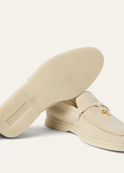 Loro Piana Mocassin Couleur Bébé Cachemire — vue 4