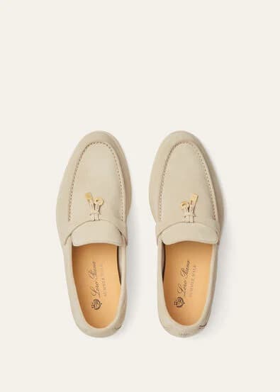 Loro Piana Mocassin Couleur Bébé Cachemire — vue 5