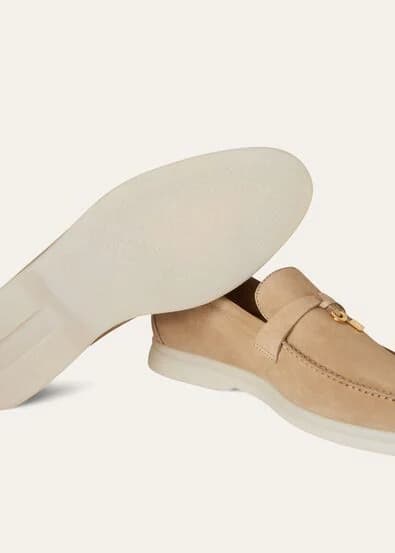 Loro Piana Mocassin Couleur Grès — vue 4