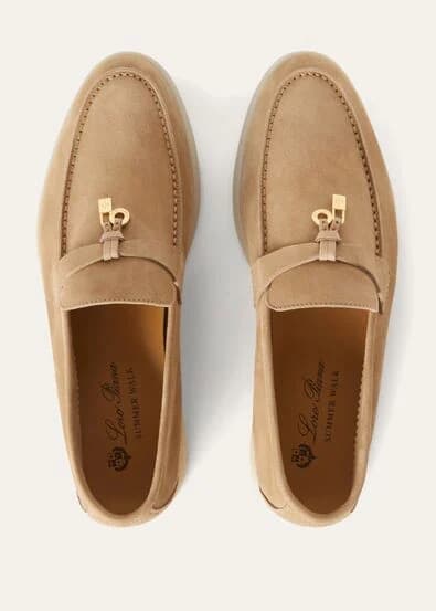 Loro Piana Mocassin Couleur Grès — vue 5