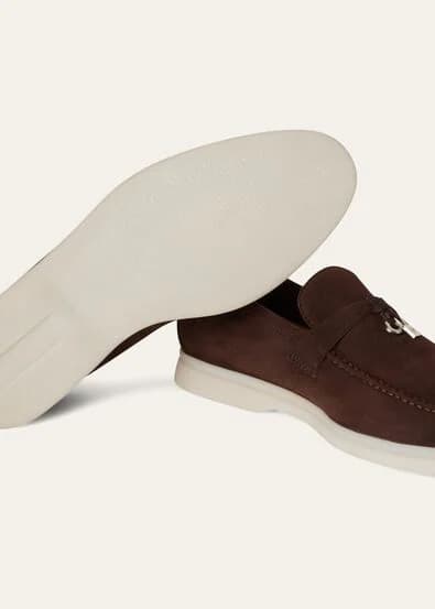Loro Piana Mocassin Couleur Chocolat — vue 4
