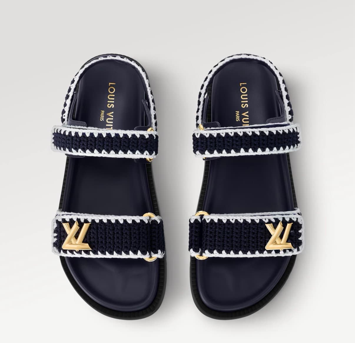 Louis Vuitton Sandale confort Sunset Couleur Bleu / Blanc — vue 3