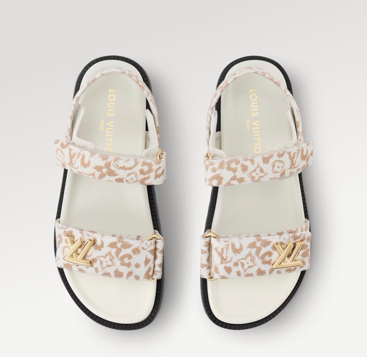 Louis Vuitton Sandale confort Sunset Couleur Beige — vue 3