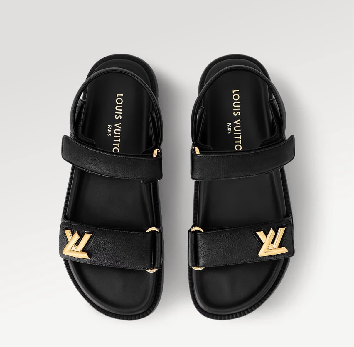Louis Vuitton Sandale plate confort Sunset Couleur Noir — vue 3