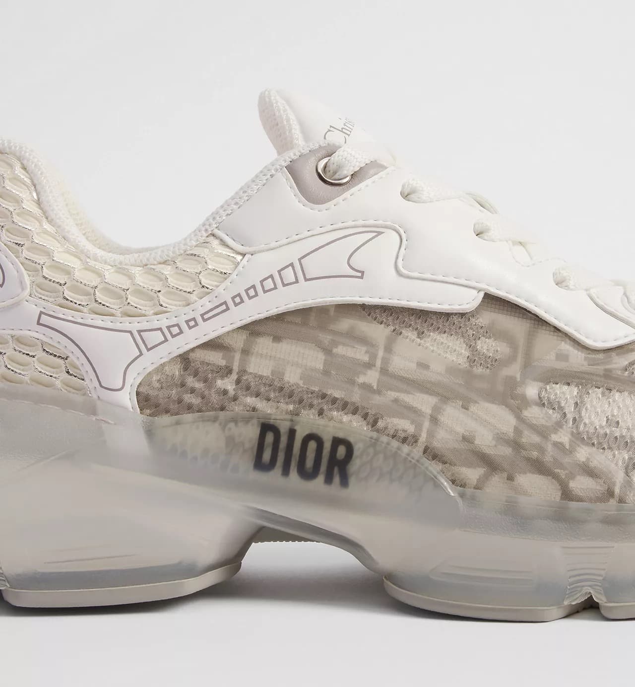 Dior Sneaker Vibe Tissu technique Dior Oblique gris et gomme transparente — vue 5