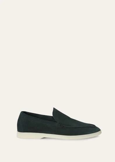 Loro Piana Mocassin Couleur Vert Foncé