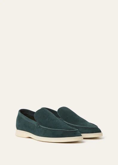 Loro Piana Mocassin Couleur Vert Foncé — vue 2